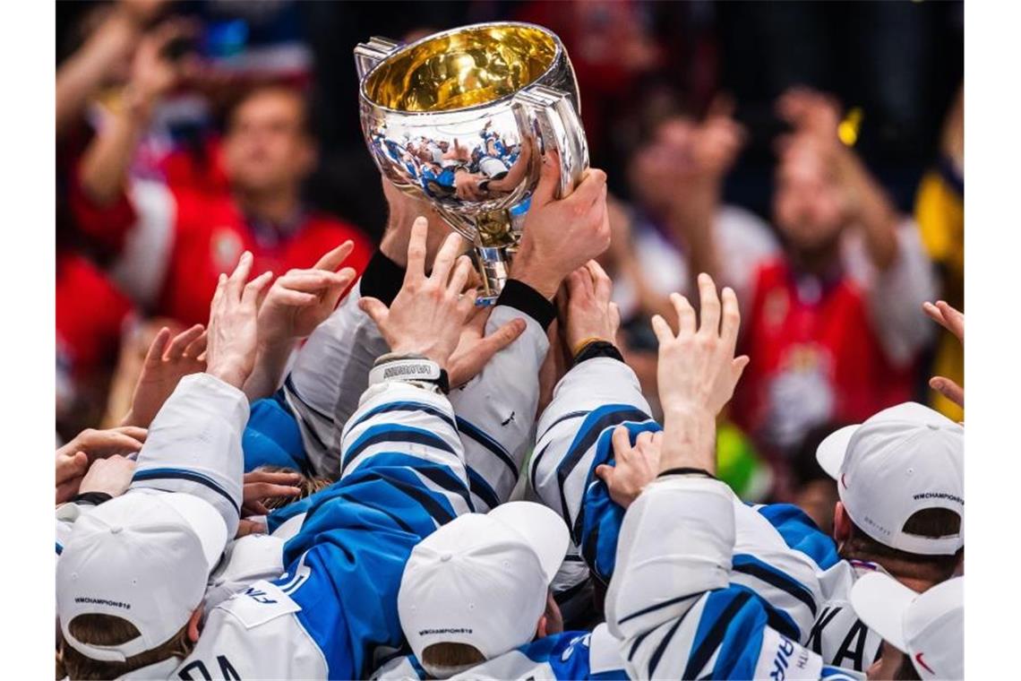 Finnland wird ein weiteres Jahr amtierende Eishockey-Weltmeister sein. Foto: Joel Marklund/Bildbyran via ZUMA Press/dpa
