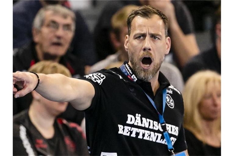 Flensburg-Trainer Maik Machulla und sein Team haben alle Trümpfe in der eigenen Hand. Foto: Frank Molter