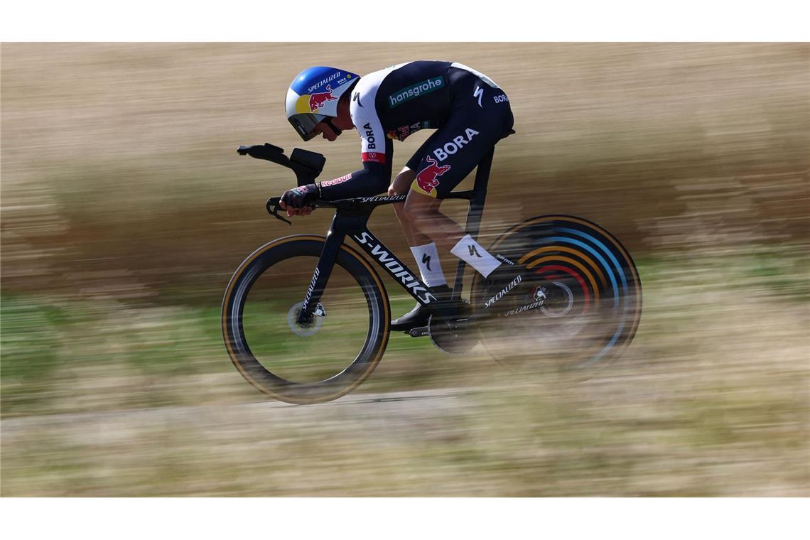 Bilder des Tages Florian Lipowitz aus Deutschland vom Team Red Bull-Bora-hansgrohe ist bei der Dauphiné jetzt auf Platz zwei der Gesamtwertung.