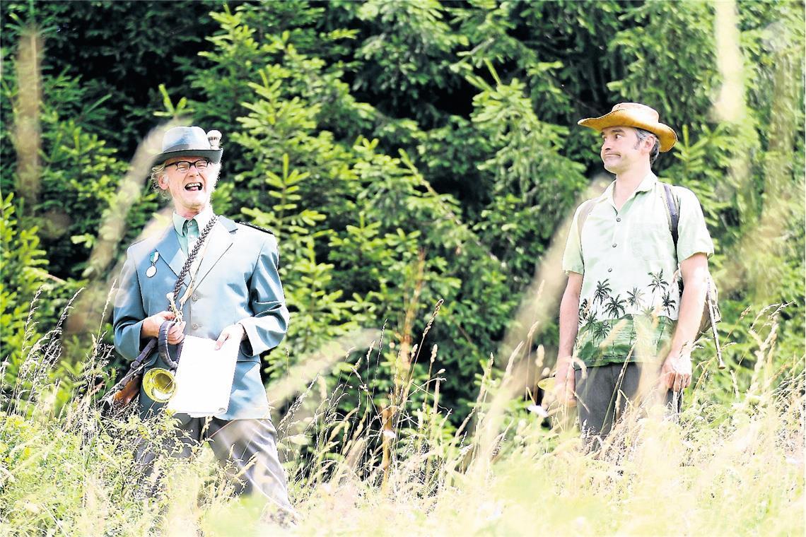 Florian Reichert und Thomas Weber beim Stück "Ab vom Schuss" (2013).