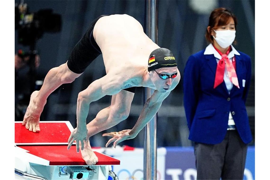 Das war die Olympia-Nacht Florian Wellbrock wurde über die 800 Meter Freistil Vierter. Foto: Michael Kappeler/dpa