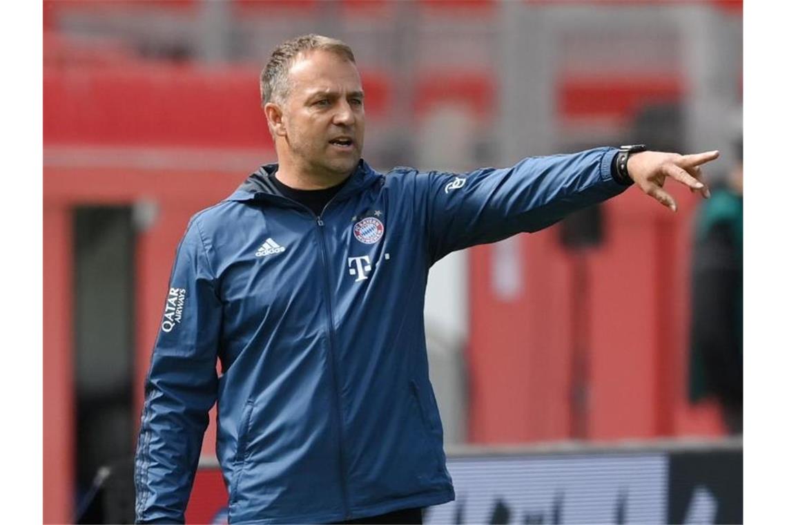 Flügelstürmer gesucht: Bayern-Trainer Hansi Flick kann sich eine Verbesserung des Kaders vorstellen. Foto: Matthias Hangst/Getty Images Europe/Pool/dpa
