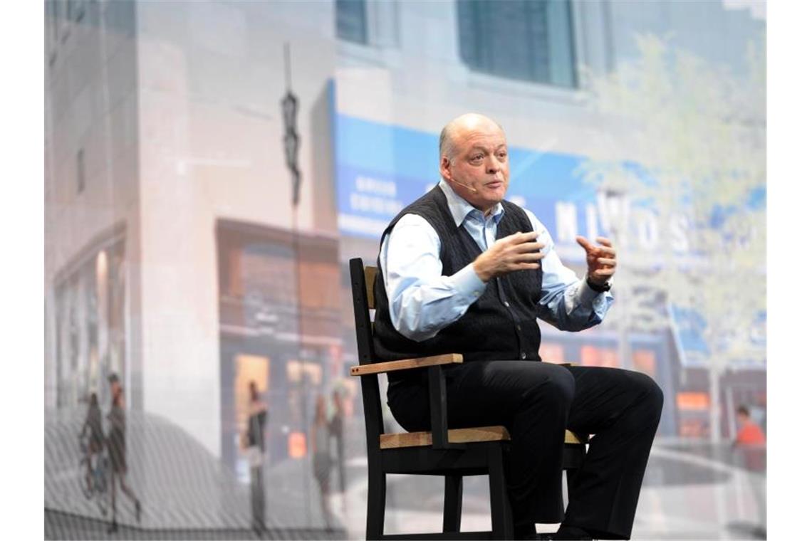 Ford-Chef Jim Hackett auf der Technik-Messe CES in Las Vegas.(Archivbild). Foto: Andrej Sokolow/dpa