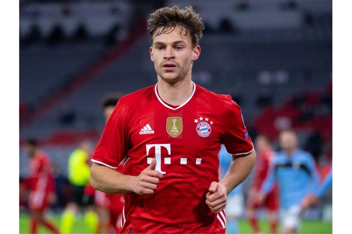 „Ein Riesenspiel“: Bayerns Plan setzt auf „Alarmglocken“ Fordert Führungsqualitäten von allen Bayern-Spielern: Joshua Kimmich. Foto: Sven Hoppe/dpa