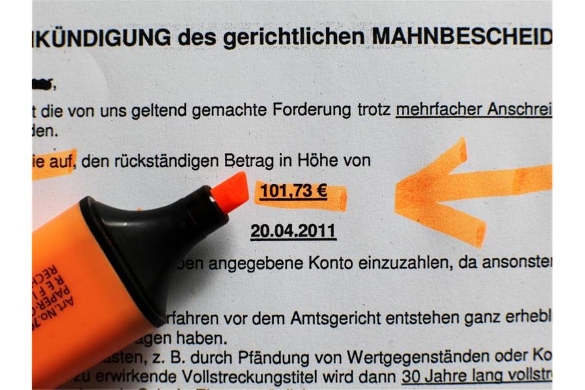 Justizministerin kündigt Gesetzentwurf gegen Kostenfallen an Forderungen eines Inkassounternehmens. Foto: Jens Büttner