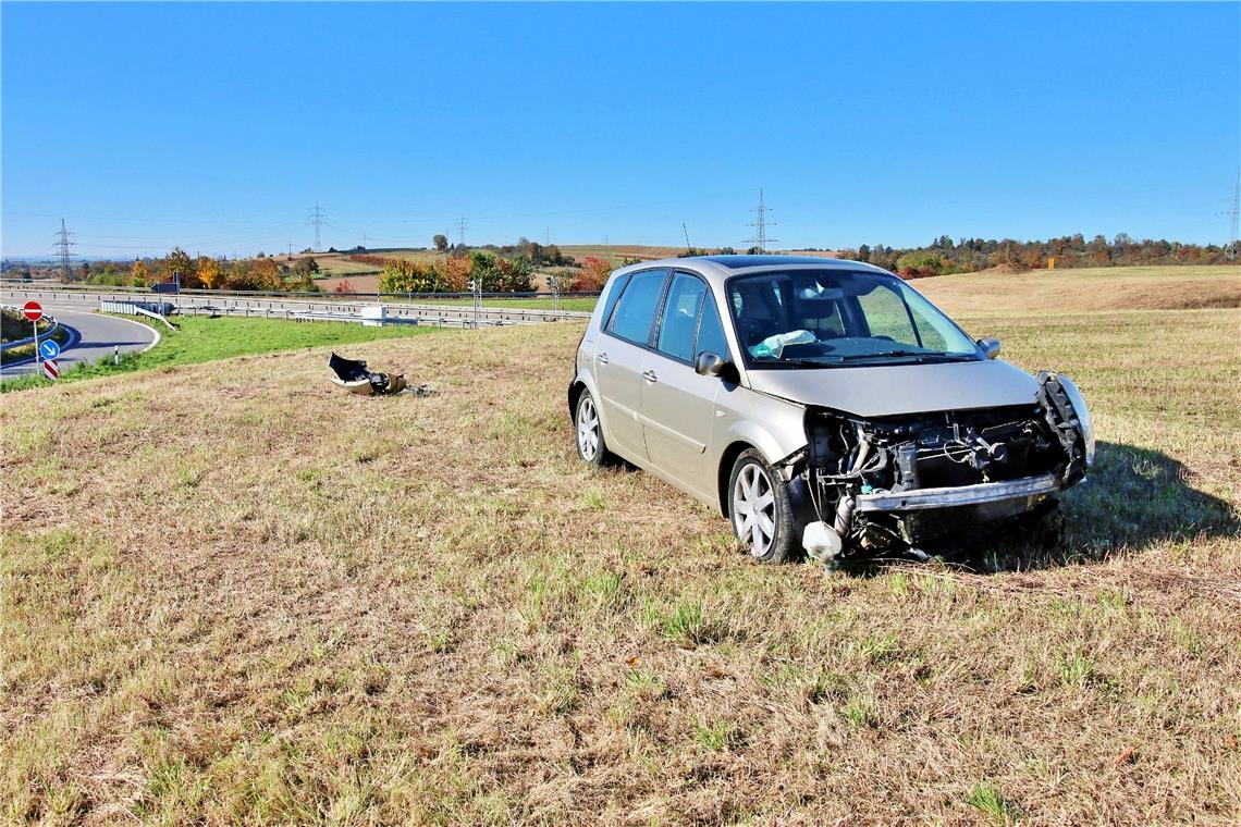 Unfall an der B-14-Ausfahrt