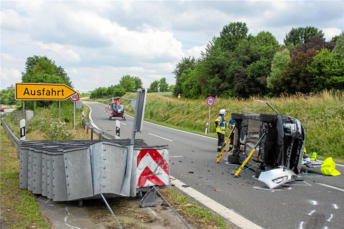 Unfall auf der B14 bei Waiblingen