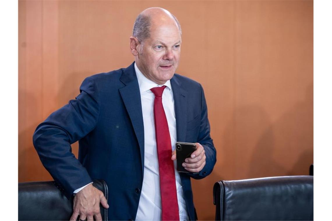 Foto: Olaf Scholz (SPD), Bundesfinanzminister, kommt zur Sitzung des Bundeskabinetts im Kanzleramt. Michael Kappeler