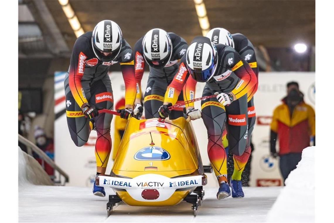 Vor fünftem Bob-Double: Friedrich setzt auf „410er“ Francesco Friedrich setzt in Altenberg voll auf den „410er“. Foto: Expa/Johann Groder/APA/dpa