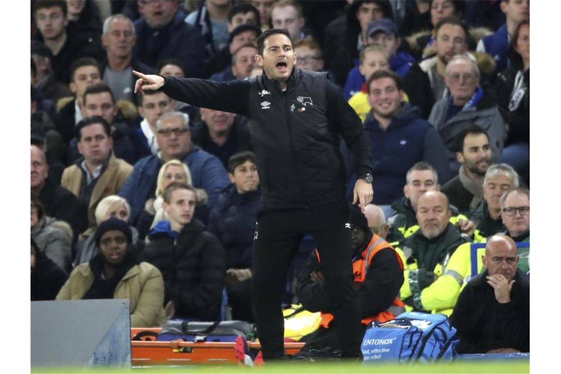 Frank Lampard trifft mit Derby County auf seinen alten Weggefährten Frank Lampard mit Aston Villa. Foto: Nick Potts/PA/AP/dpa/Archiv