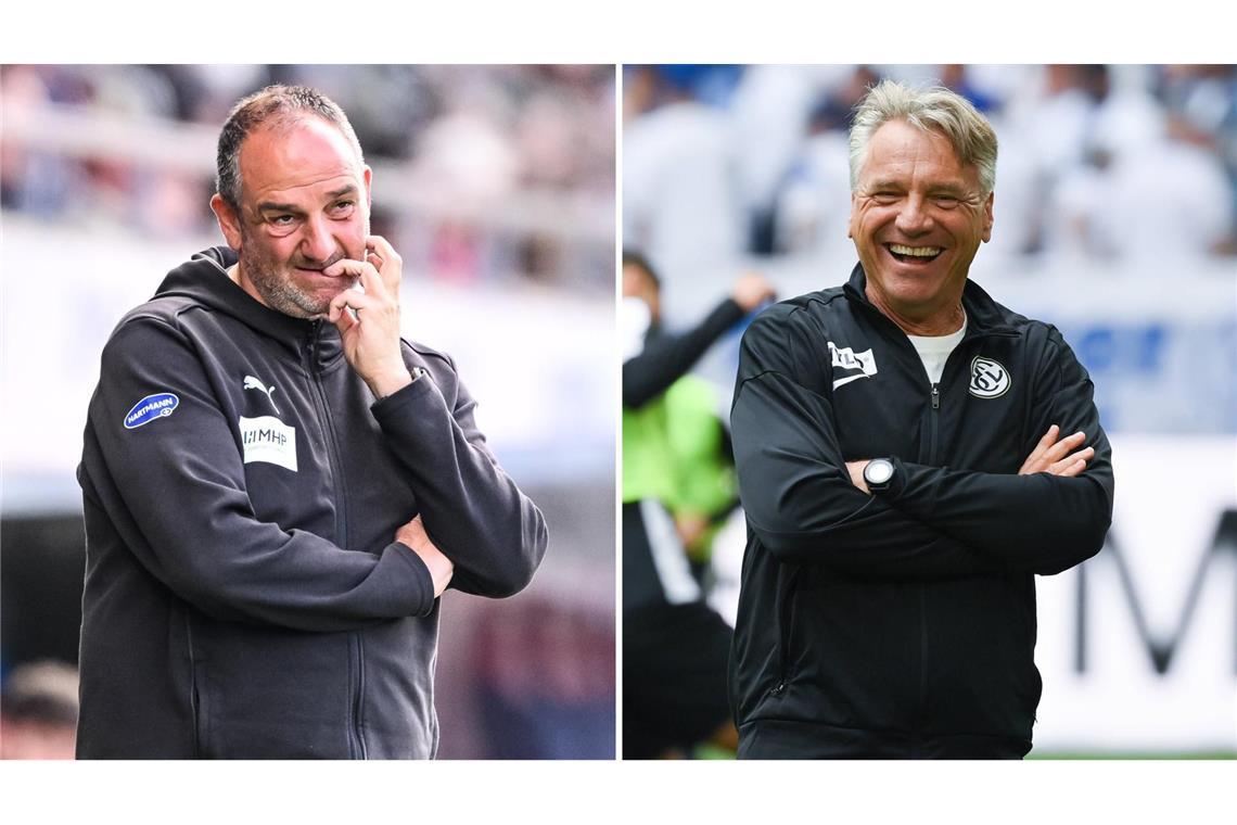 Bahn spottet über Heidenheim – Club von der Ostalb kontert Frank Schmidt und Horst Steffen (rechts) treffen in der Relegation mit ihren Clubs aufeinander.