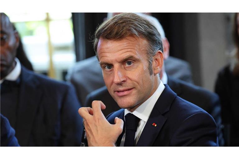 Frankreichs Präsident Emmanuel Macron war in New York zu einem Fußmarsch gezwungen.