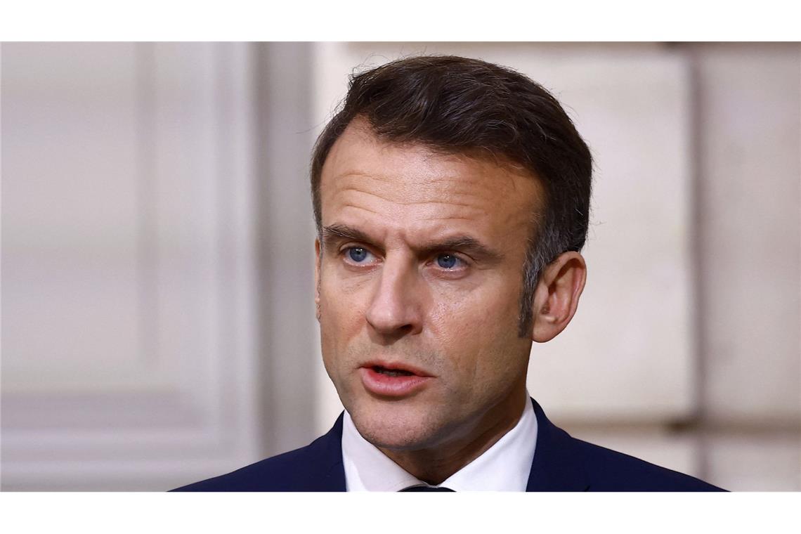 Frankreichs Präsident Emmanuel Macron warnt vor einem Reputationsverlust Israels. (Archivbild)