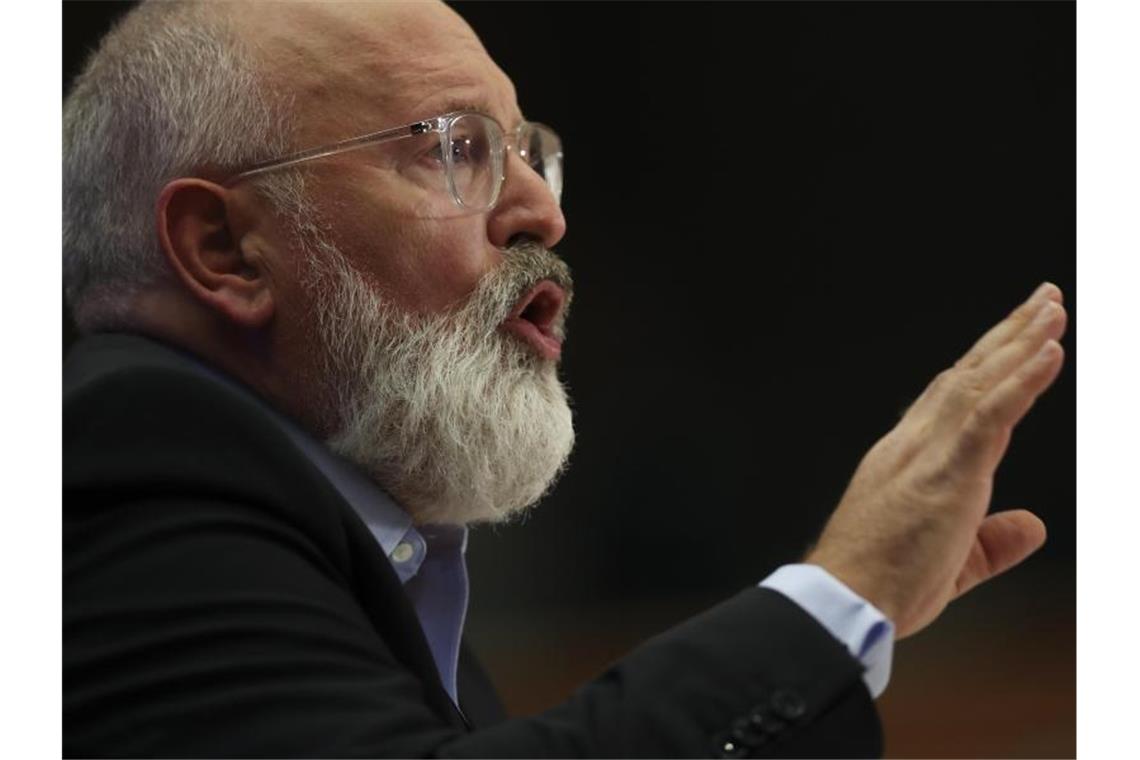 Von der Leyens Umwelt-Mann Timmermans erklärt seine Pläne Frans Timmermans soll unter der künftigen EU-Kommissionspräsidentin Ursula von der Leyen ab dem 1. November vor allem für den Umwelt- und Klimaschutz zuständig sein. Foto: Francisco Seco/AP/dpa