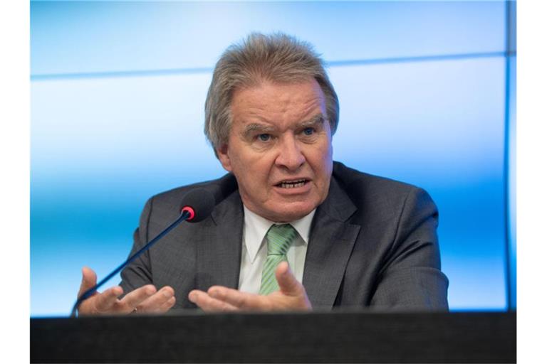 Franz Untersteller (Bündnis 90/Die Grünen), Umweltminister von Baden-Württemberg, nimmt an einer Pressekonferenz teil. Foto: Marijan Murat/Archivbild
