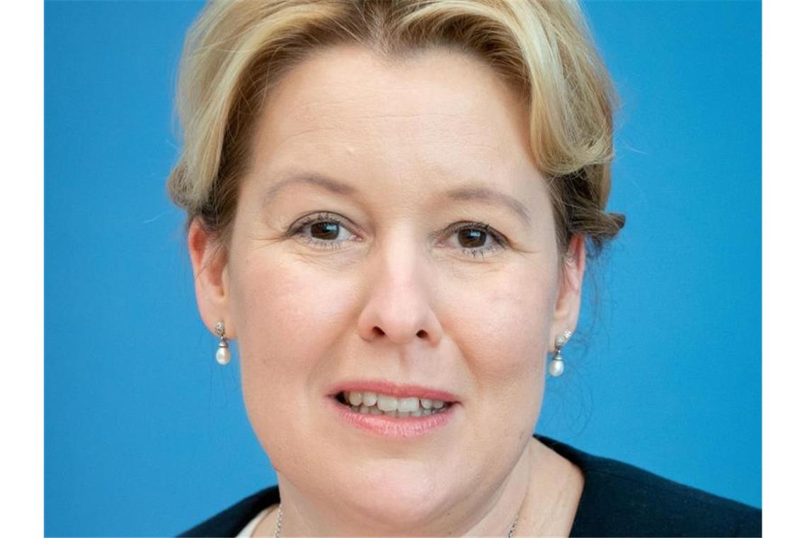 Franziska Giffey (SPD), Bundesministerin für Familie, Senioren, Frauen und Jugend. Foto: Kay Nietfeld/dpa-Pool/dpa