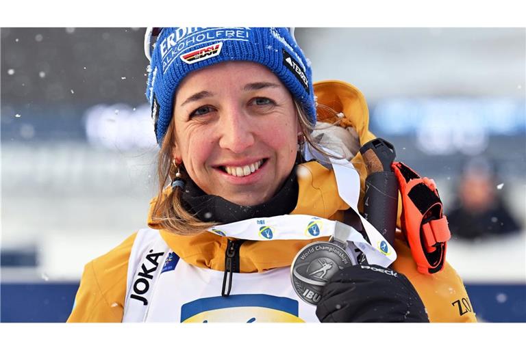 Franziska Preuß hat die nächste Medaille gewonnen.