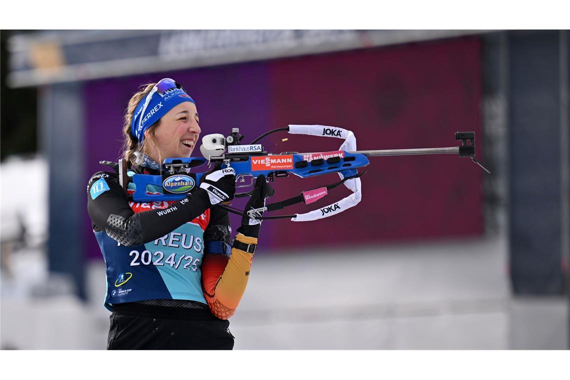 Preuß und Co. bei WM angriffslustig: "Medaillen einsammeln" Franziska Preuß ist bereit für den Sprint in Lenzerheide.