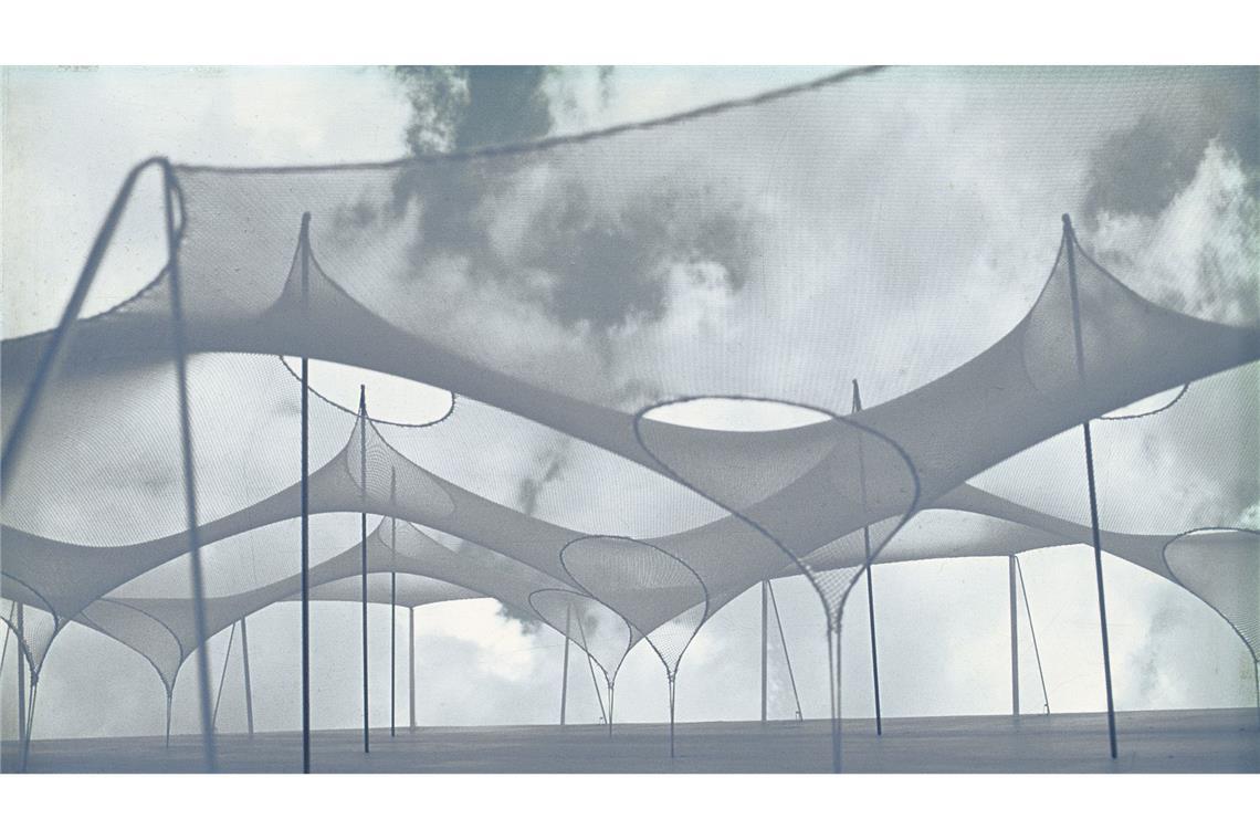 Frei Otto mit Larry Medlin, Zelt mit gleichmäßigen Hoch- und Tiefpunkten (1964), Modell.