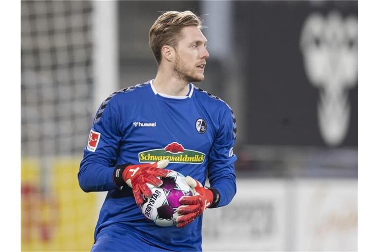 Freiburgs Torwart Florian Müller. Foto: Tom Weller/dpa/Archivbild