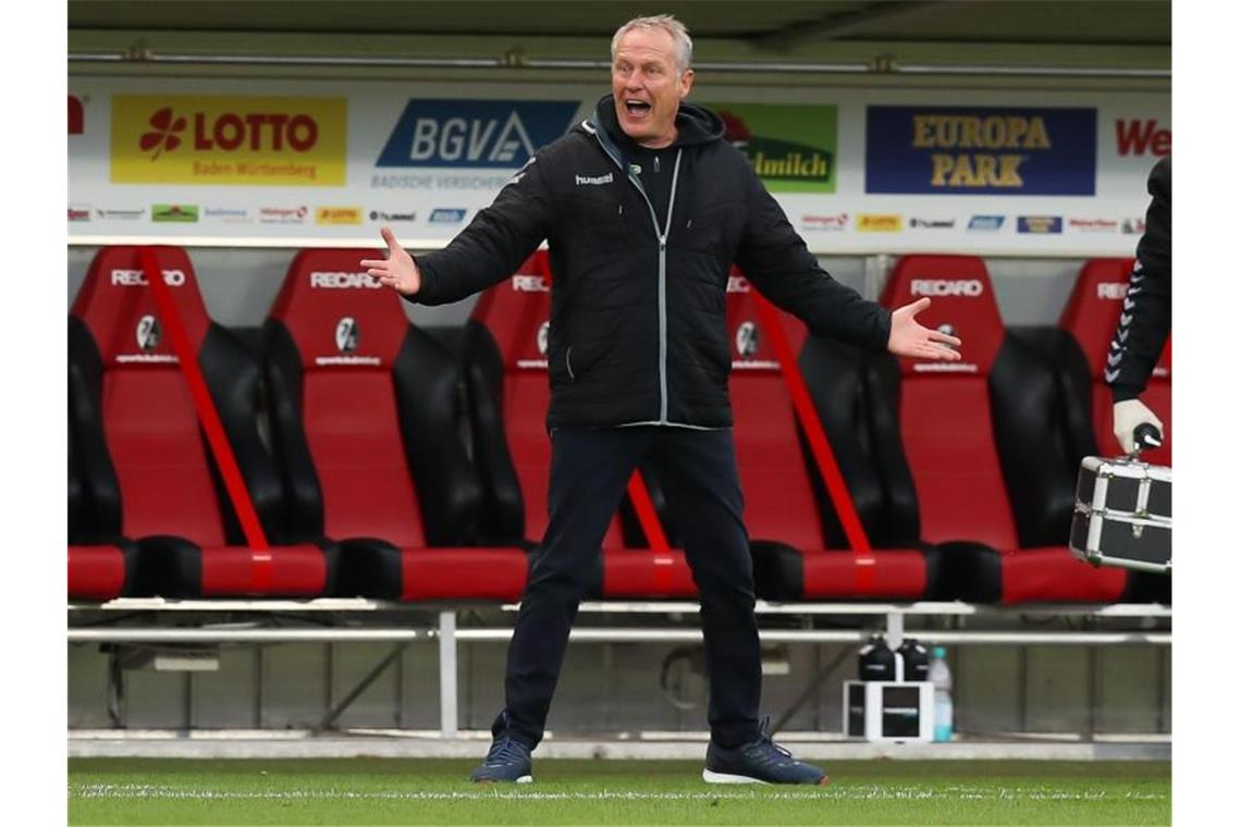 Freiburgs Trainer Christian Streich. Foto: Tom Weller/dpa/Archivbild