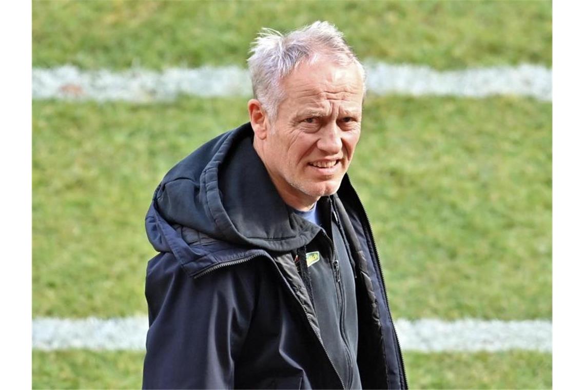 Freiburgs Trainer Christian Streich. Foto: Torsten Silz/dpa/Archivbild