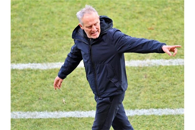 Freiburgs Trainer Christian Streich. Foto: Torsten Silz/dpa