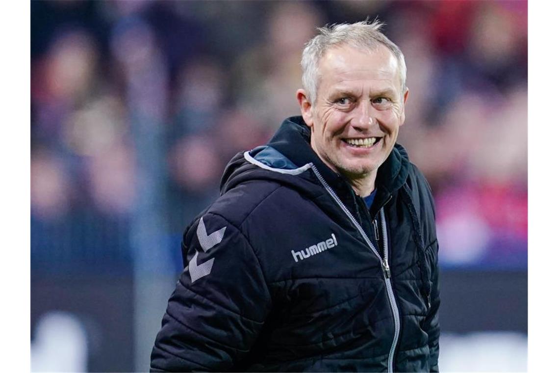 Freiburgs Trainer Christian Streich. Foto: Uwe Anspach/dpa/Archivbild