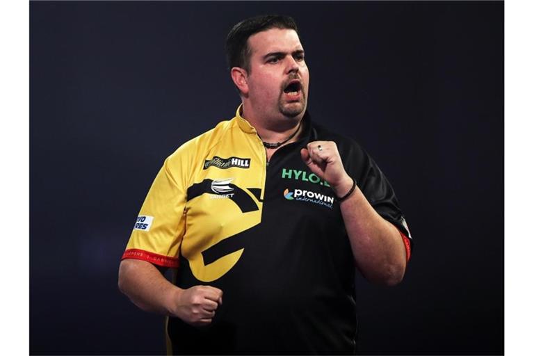 Freut sich, dass Darts in Deutschland immer populärer wird: Gabriel Clemens. Foto: Kieran Cleeves/PA Wire/dpa