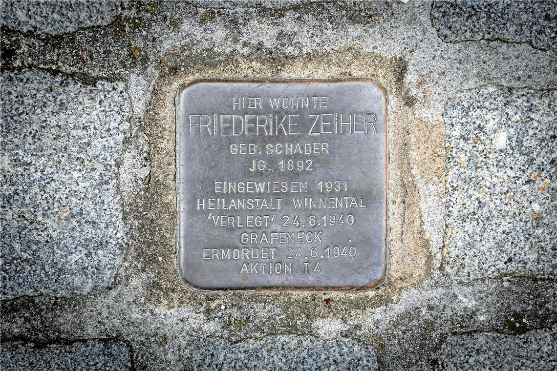 Friederike Zeihers Stolperstein ist am Etzwiesenberg zu finden. Foto: Alexander Becher