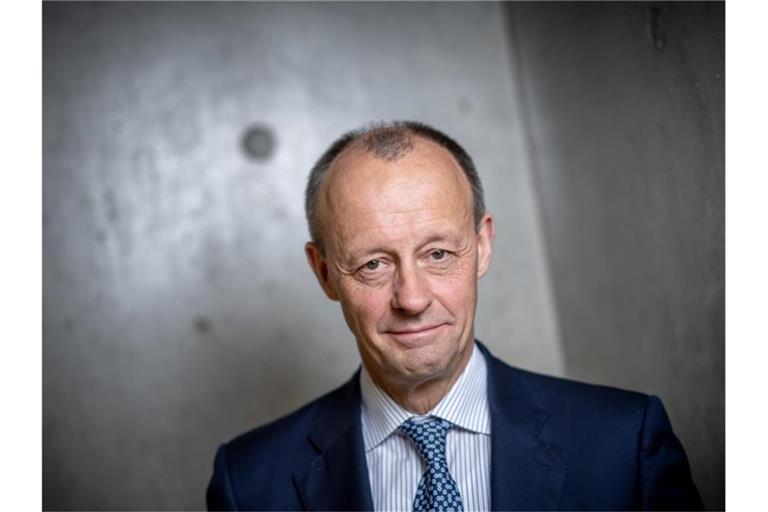 Friedrich Merz bei einem Interview mit der dpa in seinem Büro. Foto: Michael Kappeler/dpa
