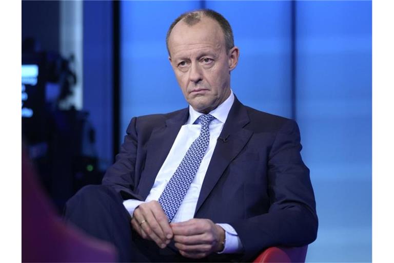 Friedrich Merz bei einer Fernsehaufzeichnung MittE des Monats. Foto: Michael Sohn/ AP Pool/dpa