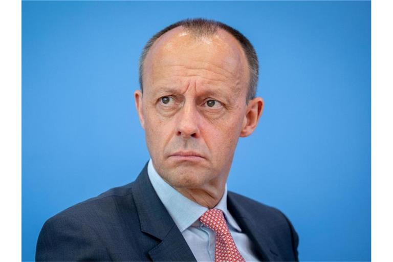 Friedrich Merz (CDU) bei einer Pressekonferenz. Foto: Kay Nietfeld/dpa/Archvbild