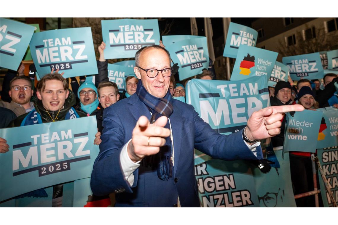 Bilder des Tages Friedrich Merz kommt zum "Quadrell", der Vierer-Fernsehrunde der Kanzlerkandidaten.