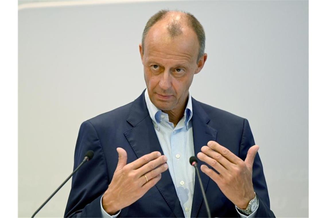 Friedrich Merz Mitte September bei einer Pressekonferenz in Stuttgart. Foto: Bernd Weißbrod/dpa