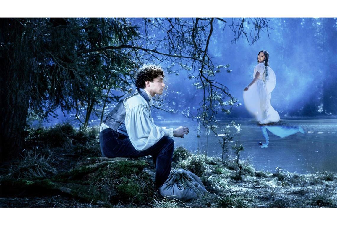 Friedrich (Riccardo Campione) und Odette (Samirah Breuer) in „Das Märchen vom Schwanensee“