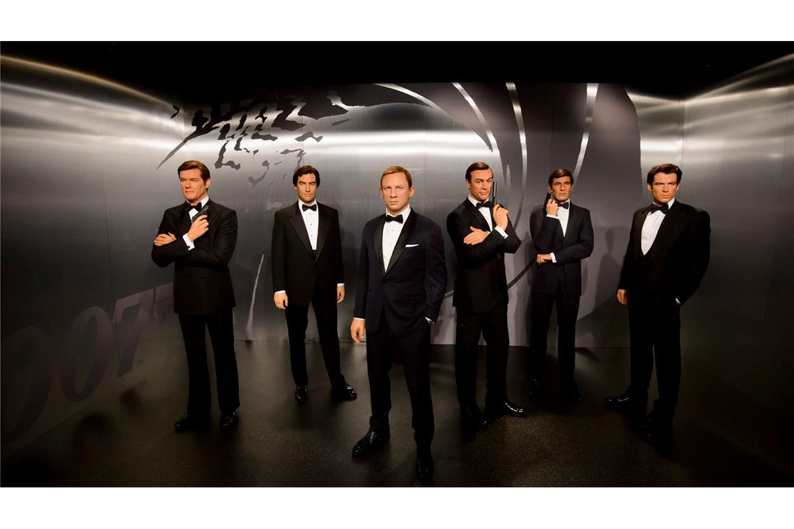Frühere James-Bond-Darsteller als Wachsfiguren bei Madame Tussauds in London. Wer gesellt sich dazu?