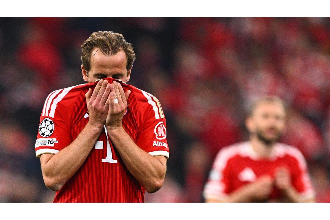 Frust bei Harry Kane. Die Bayern verpassen den Einzug ins Champions-League-Finale.