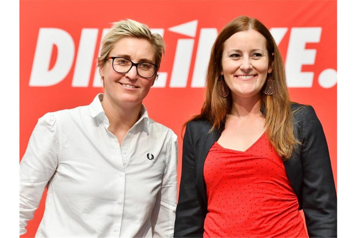 Führen in Zukunft gemeinsam „Die Linke“: Susanne Hennig-Wellsow (l) und Janine Wissler. Foto: Frank May/dpa