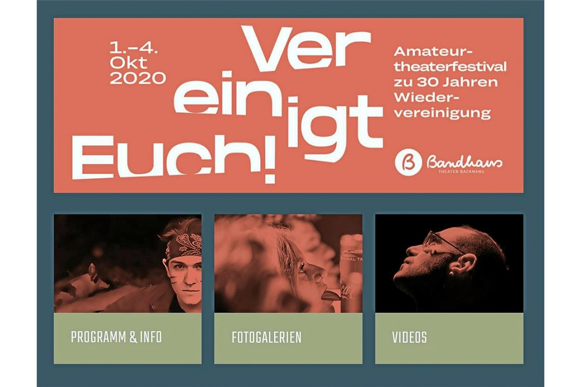 Fünf Bürgerbühnen sind beim Festival dabei. Screenshot des Theaterblogs auf der BKZ-Homepage