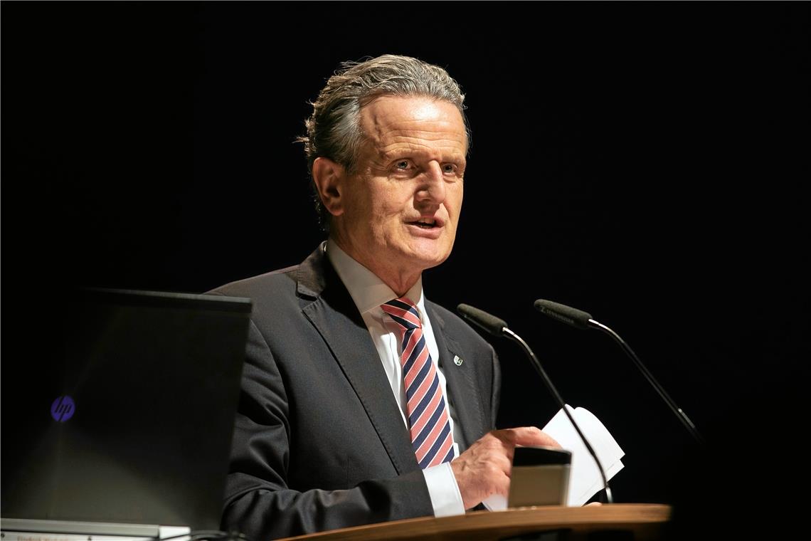 Frank Nopper mit Coronavirus infiziert Für das Backnanger Stadtoberhaupt – hier beim jüngsten Neujahrsempfang – kam die Diagnose gestern Morgen aus heiterem Himmel. Foto: A. Becher