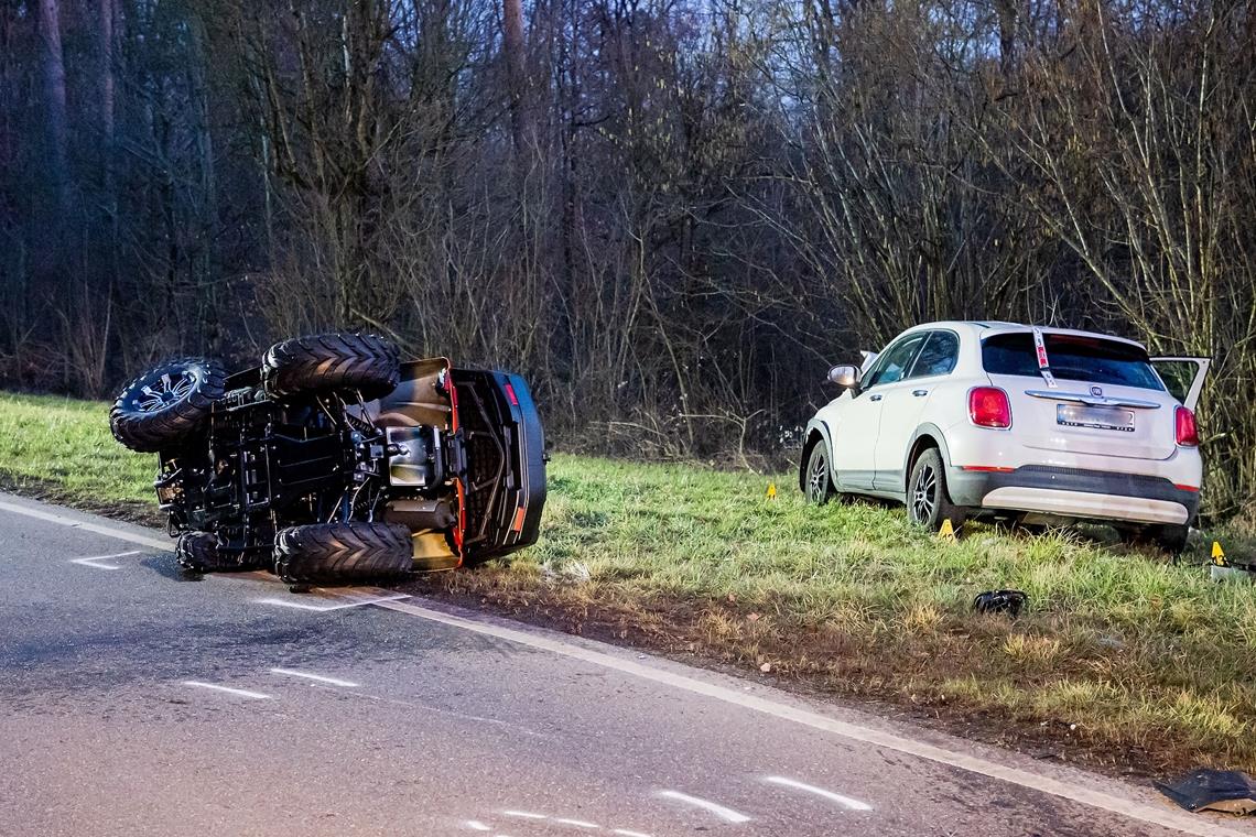 Quad-Fahrer auf dem Autobahnzubringer bei Aspach tödlich verletzt