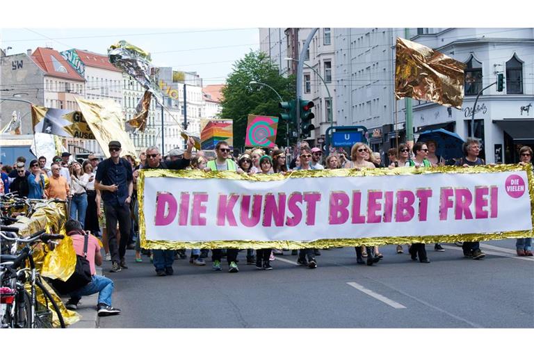 Für die Kunstfreiheit wurde in Berlin schon 2019 demonstriert. (Archivbild)