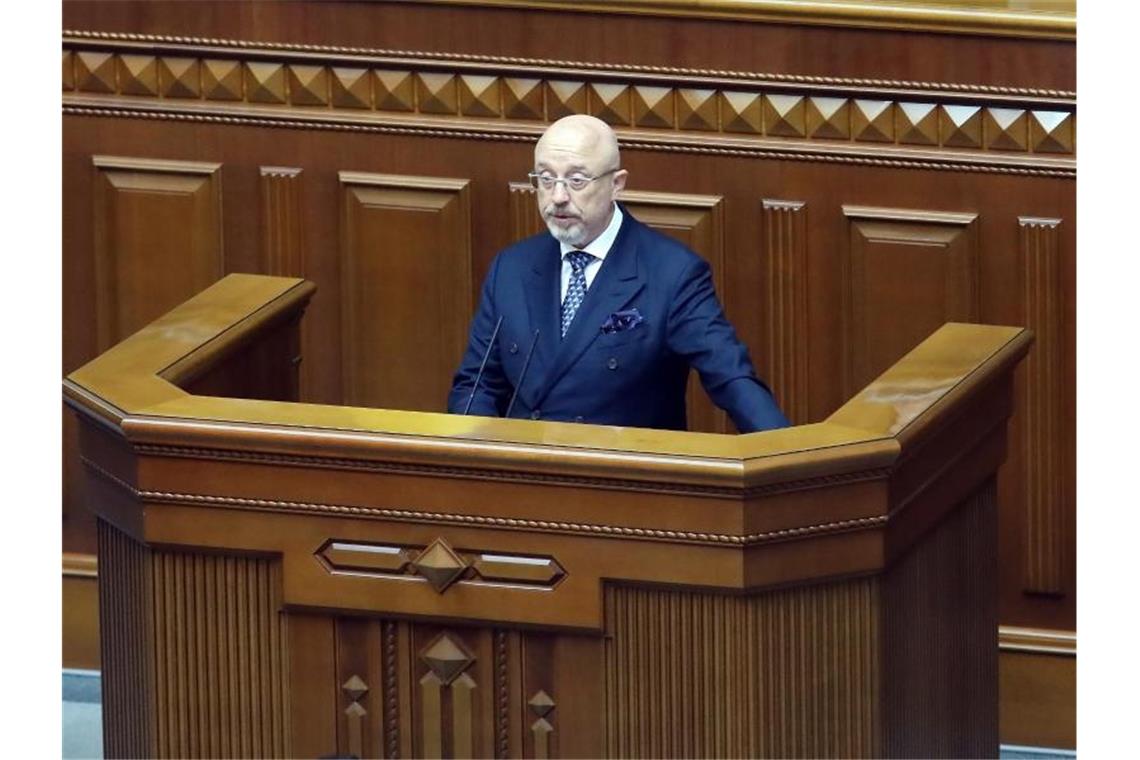 Friedensgespräche ohne Durchbruch zu Ende gegangen Für die ukrainische Seite wird unter anderem Verteidigungsminister Olexij Resnikow an den Verhandlungen mit der russischen Delegation teilnehmen. Foto: -/Ukrinform/dpa