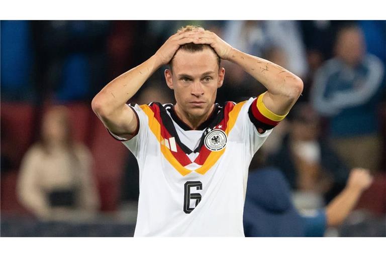 Für Joshua Kimmich ist es nur schwer zu fassen, dass die deutsche Nationalmannschaft verloren hat.
