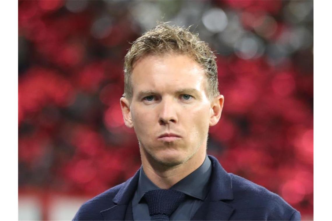 Für Leipzigs Trainer Julian Nagelsmann ist schöner Fußball grundsätzlich offensiv ausgerichtet. Foto: Jan Woitas/zb/dpa