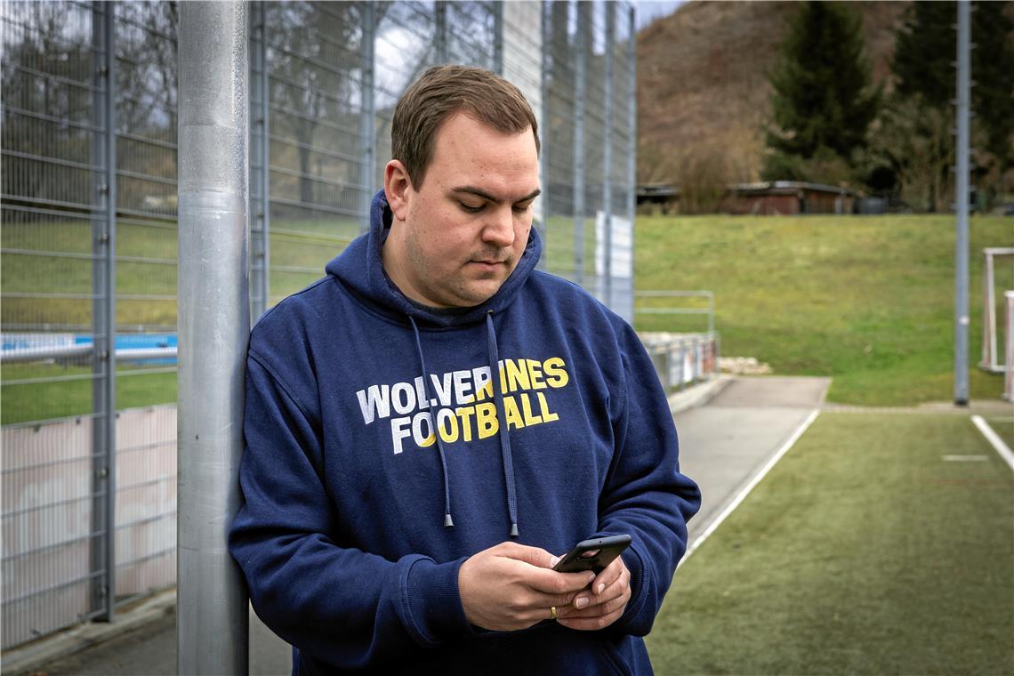 Für Matti Burkhardt, bei den American Footballern der Backnang Wolverines seit 2011 zuständig für den Social-Media-Auftritt, hat Facebook zu Anfang der 2010er-Jahre eine enorme Bedeutung. Mittlerweile stagniere die Entwicklung allerdings, stellt er fest. Foto: Alexander Becher