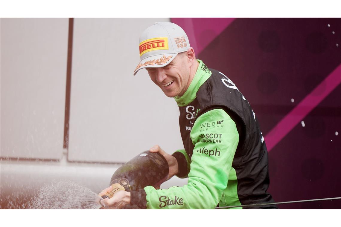 Lego-Pokal und Schampus: Hülkenberg-Party freut auch Audi Für Nico Hülkenberg endet im 239. Rennen die Zeit ohne Podiumsplatz in der Formel 1.