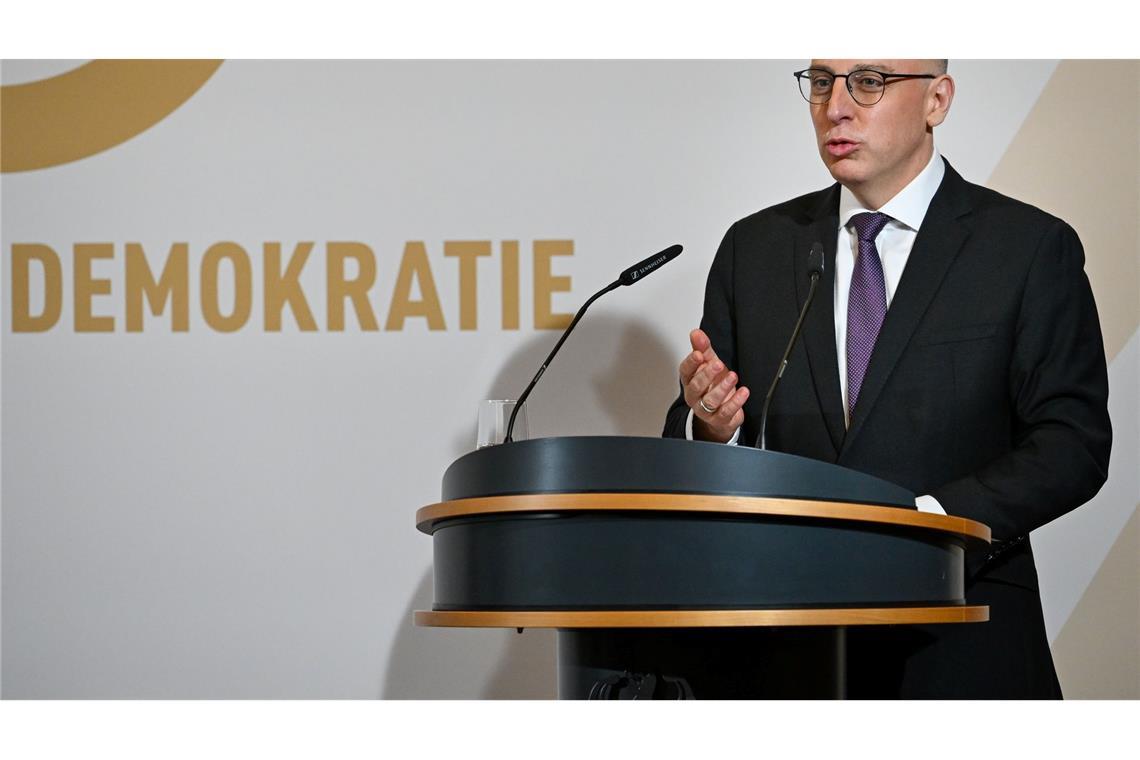 Für Sinan Selen war es gleichzeitig seine Antrittsrede als Präsident des Bundesamts für Verfassungsschutz.