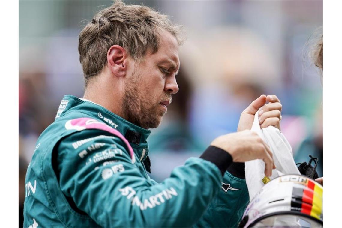 Fuhr auch in Barcelona in seinem Aston Martin wieder hinterher: Sebastian Vettel. Foto: James Gasperotti/ZUMA Wire/dpa